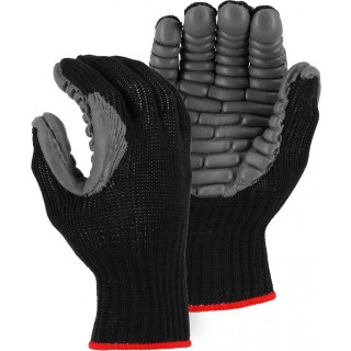 Anti-Vibration Glove, Absorbing Palm, 7 Gauge Knit Shell Plam Coated with Shock Absorbing Material to Reduce Injuries and Fatigue, Elastic Wrist, Full-Fingered, Washable, Per Dz