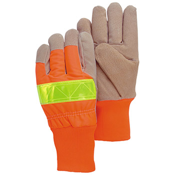 Majestic Cold Weather Gloves Pig Lined Hi Viz 3M 1961