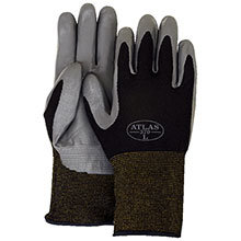 Majestic Nitrile Gloves Atlas 370 Black Palm On Nylon 3261