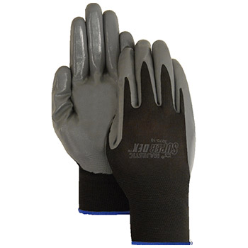 Majestic SuperDexÂ® 3270 Gray Nitrile Dipped Glove On Black Nylon - Dozen