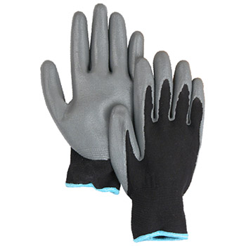 Majestic Nitrile Gloves Palmcoat On Nylon Black 3270NL