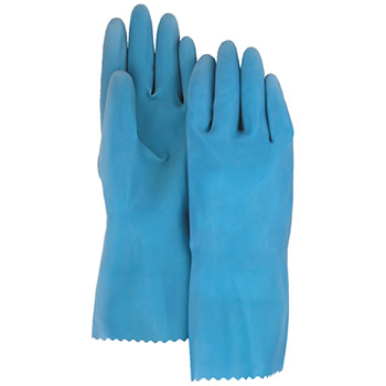 Majestic 3352 Rubber Glove Unlined Blue Gloves - Dozen
