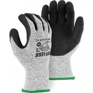 Winter Cut-Less 34-1550 Glove with DyneemaÂ® Black Polyurethane Palm, 10-Gauge, Curved Fingers, EN Cut Level 5, ANSI Cut Level A3, Per Dz