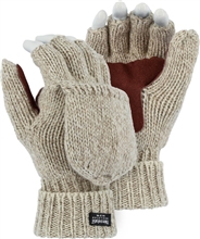 Majestic Work Gloves Ragg Wool Hood Lea.Patch Thins 3422P