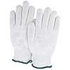 Majestic String Gloves White Knit Cotton Poly 55 45 3806W