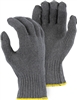Majestic String Gloves Grey Knit 1000 Gram Cotton/Poly 50/50 Blend 3809G