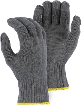 Heavyweight Cotton/Poly 50/50 Blend String Knit Glove, 1000 Gram Ambidextrous Gray, Per Dz