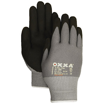 Majestic 51-290 Oxxa X-Pro-Flex Nitrile Micro Foam Black Gloves - Dozen