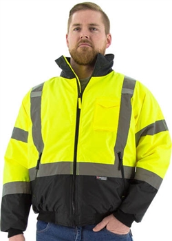 Majestic High Visibility Waterproof Jacket with Quilted Liner, ANSI 3, R, Also Available in Tall Sizes, Each