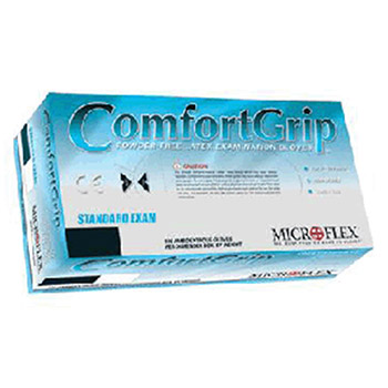 Microflex CFG-900-M Medium Natural ComfortGrip 5.1 mil Natural Rubber Latex Ambidextrous Non-Sterile Powder-Free Disposable
