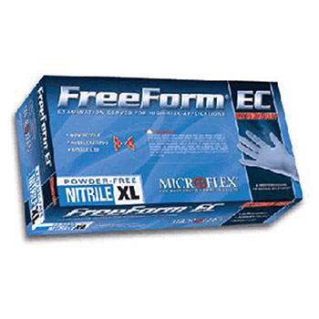 Microflex FFE-775-2X 2X Blue 11.4" FreeForm EC 6 mil Nitrile Ambidextrous Non-Sterile Powder-Free Disposable Gloves