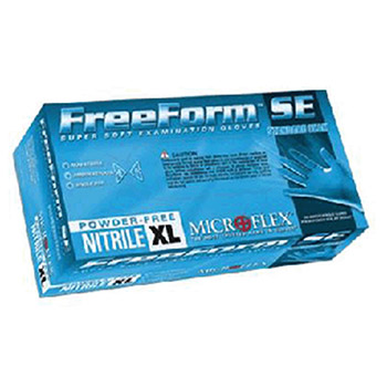 Microflex FFS-700-S Small Blue 9.5" FreeForm SE 3.9 mil Nitrile Ambidextrous Non-Sterile Powder-Free Disposable Gloves