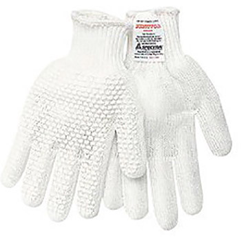 Memphis Glove X-Small White Memphis Glove 7 gauge Regular Weight Spectra And Silicone Survivor Cut Resistant Gloves With Knit Wrist, PVC Coating