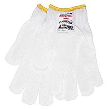 Memphis Glove Small White Memphis Glove 13 gauge Light Weight Spectra, Polyester And Silicone Survivor Cut Resistant Gloves With Knit Wrist, PVC Coating