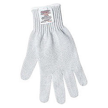 Memphis Glove Large White Steelcore II 7 gauge Regular Weight Stainless Steel And Polyester Yarn Cut Resistant Gloves With Knit Wrist