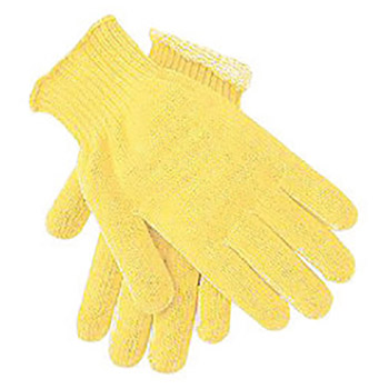 Memphis Glove Small Brown And Yellow Plaited 7 gauge Regular Weight Kevlar And Cotton Cut Resistant Gloves With Knit Wrist