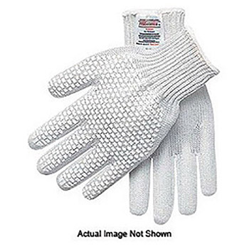 Memphis Glove Small Yellow Steelcore II 7 gauge Stainless Steel And Polyester Yarn Cut Resistant Gloves With Knit Wrist, PVC Dots On Both Sides Coating