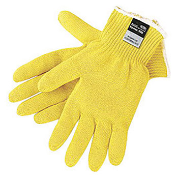 Memphis Glove Small Yellow Memphis Glove 10 gauge Medium Weight Dupont Kevlar High Comfort Level Cut Resistant Gloves With Knit Wrist, Polymer Coating And Plain Shell