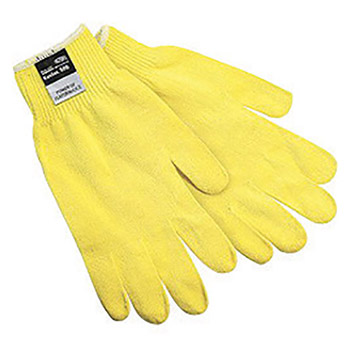 Memphis Glove X-Large Yellow Memphis Glove 13 gauge Light Weight Kevlar High Comfort Level Cut Resistant Gloves With Knit Wrist, Polymer Coating And Plain Shell