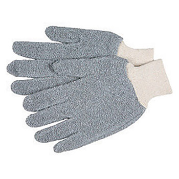 Memphis Glove Large Gray 18 Ounce Regular Weight Cotton Polyester Blend Terry Cloth Heat Resistant Gloves With 2 3-4" Knit Wrist
