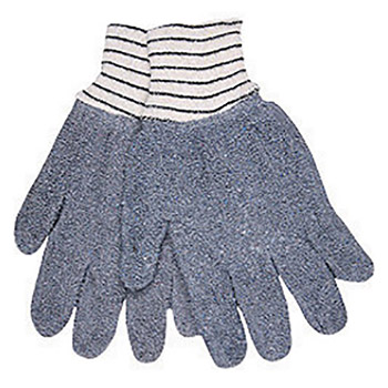 Memphis Glove Small Gray 18 Ounce Regular Weight Cotton Polyester Blend Terry Cloth Heat Resistant Gloves With 2 3-4" Knit Wrist