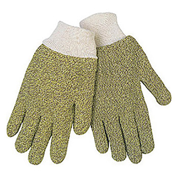 Memphis Glove Large Brown And Yellow Regular Weight Loop-Out Kevlar Cotton Blend Terry Cloth Heat Resistant Gloves With Knit Wrist Cuff