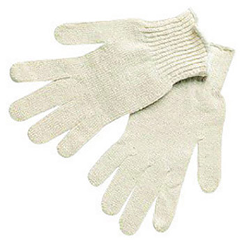 Memphis Large Yellow Cotton Uncoated Work Gloves With Knit Wrist