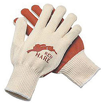 Memphis Red Hare 10 Gauge Abrasion Resistant Russet Nitrile Palm Coated Work Gloves With String Knit Liner And Knit Wrist, Per Dz