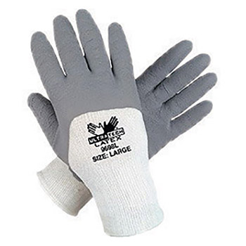 Memphis Large UltraTech 13 Gauge Cut And Abrasion Resistant Gray Latex Dipped Palm Coated Work Gloves With Nylon Liner And Slip-On Cuff