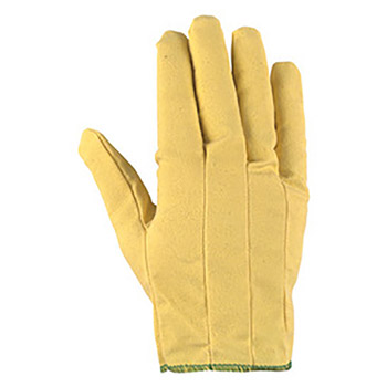 Memphis Large Yellow Impregnated Vinyl Palm And Full Back Coated Work Gloves With Non-Stretchable Cotton Liner And Slip-On Cuff
