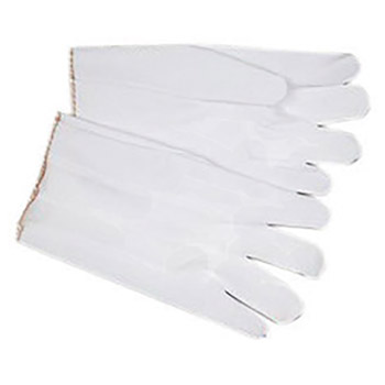 Memphis Large White Impregnated Vinyl Palm And Full Back Coated Work Gloves With Nylon Liner, Slip-On Cuff And Nylon Vented Back