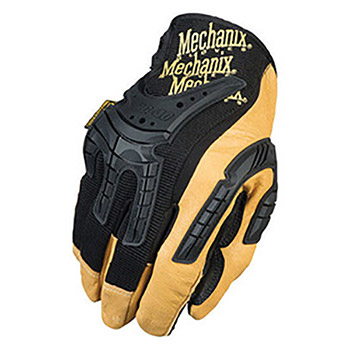 Mechanix Wear Small Black And Brown CG Full Finger Genuine Leather Heavy Duty Mechanics Gloves With Low Profile Cuff, Reinforced Fingertips, TPR Knuckle And Fingers Protection And Multi-Zone Padded Palm