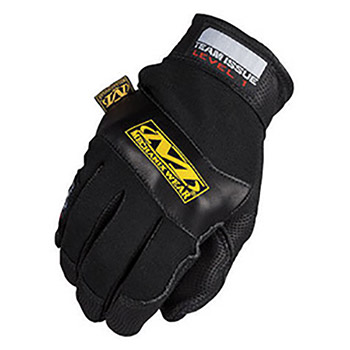 Mechanix Wear Small Black CarbonX Level 1 Full Finger Genuine Leather Mechanics Gloves With Hook And Loop Cuff, CarbonX Top And Leather Palm