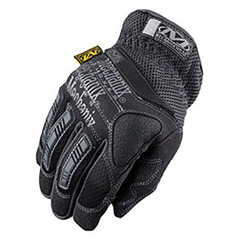 Mechanix Wear Small Black And Gray Impact Pro Full Finger Synthetic Leather Anti-Vibration Gloves With Elastic Cuff, Reinforced Fingertips, EVA Foam Palm Padded And TPR Molded Rib Panels