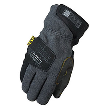 Mechanix MF1MCW-WR-009 Wear Medium Gray Fleece Lined Cold Weather Gloves With Double Reinforced Thumb, Hook And Loop Wrist Closure, Wind-Resistant Barrier And Rubberized Palm