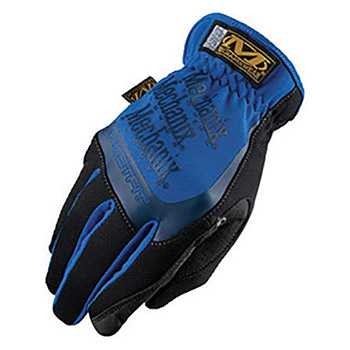 Mechanix Wear Small Black And Blue FastFit Full Finger Synthetic Leather Mechanics Gloves With Elastic Cuff, Spandex Padded Back, Stretch Panels