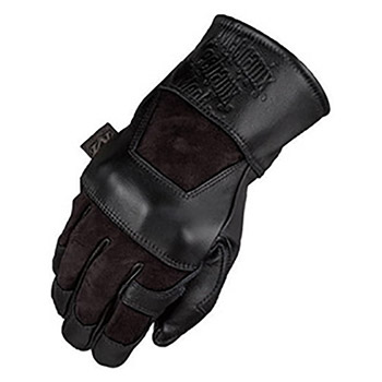 Mechanix Wear Small Black And Natural Fabricator Full Finger Genuine Leather Heavy Duty Mechanics Gloves With Extended Hook And Loop Cuff, Heat Resistant Panels And Fingertip Reinforcements On Ring, Middle, Index Fingers And Reinforced Palm