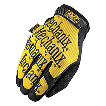 Mechanix Wear Small Black And Yellow The Original Full Finger Synthetic Leather Mechanics Gloves With Hook And Loop Cuff, Spandex Back, Synthetic Leather Palm And Fingertips And Reinforced Thumb