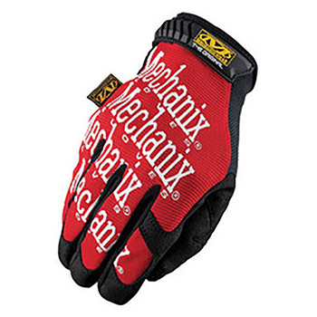 Mechanix Wear Small Black And Red The Original Full Finger Synthetic Leather Mechanics Gloves With Hook And Loop Cuff, Spandex Back, Synthetic Leather Palm And Fingertips And Reinforced Thumb