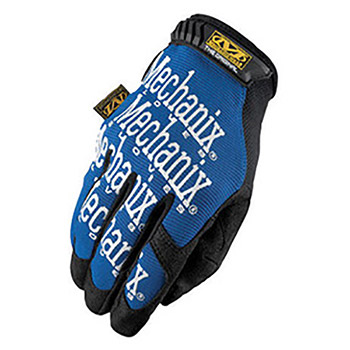 Mechanix Wear Small Black And Blue The Original Full Finger Synthetic Leather Mechanics Gloves With Hook And Loop Cuff, Spandex Back, Synthetic Leather Palm And Fingertips And Reinforced Thumb