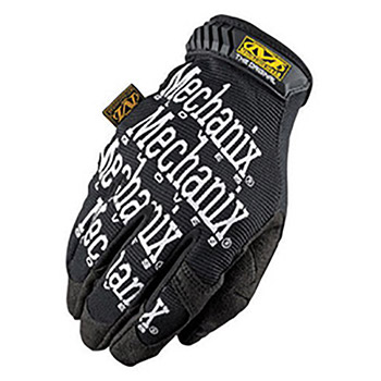 Mechanix Wear Small Black The Original Full Finger Synthetic Leather Mechanics Gloves With Hook And Loop Cuff, Spandex Back, Synthetic Leather Palm And Fingertips And Reinforced Thumb