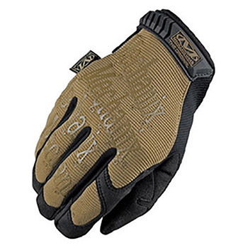 Mechanix Wear Small Coyote The Original Full Finger Synthetic Leather Mechanics Gloves With Hook And Loop Cuff, Spandex Back, Reinforced Thumb Panel, Smooth Thumb And Index Fingertips