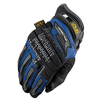 Mechanix Wear Small Black And Blue M-Pact 2 Full Finger Synthetic Leather Anti-Vibration Gloves With Neoprene Hook And Loop Wrist, EVA Foam Padded Impact Zones And Rubberized Panels On Thumb, Fingertips And Palm