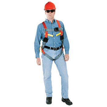 MSA 10060100 X-Small Orange And Gray ArcSafe Vest Style Harness With Back Loop And Qwik-Fit Leg Straps