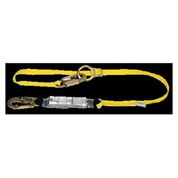 MSA 10072472 Workman Single Leg Shock-Absorbing Tie-Back Lanyard With LC Harness Connection And LC Anchorage Connection