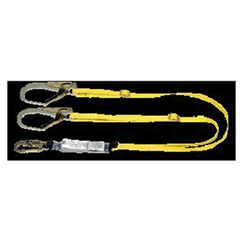MSA 10072475 Workman Twin Leg Shock-Absorbing Lanyard With LC Harness Connection And Two GL3100 Anchorage Connection