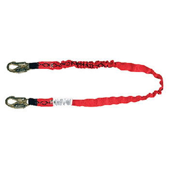 MSA 10088065 6' Red Diamond Shock-Absorbing Single Leg Lanyard With 36C Snaphook Harness And Anchorage Connection