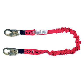 MSA 10088067 6' Red Diamond Shock-Absorbing Single Leg Expanyard With 36C Snaphook Harness And Anchorage Connection