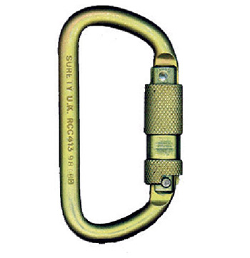 MSA 10089205 Steel Carabiner With 9/16" Autolocking Gate And 3 600 Pound Gate Strength