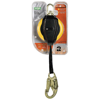 MSA 10093353 12' Web Workman Personal Fall Limiter With 1" Steel Carabiner PFL Connection And 36C Snaphook Lifeline